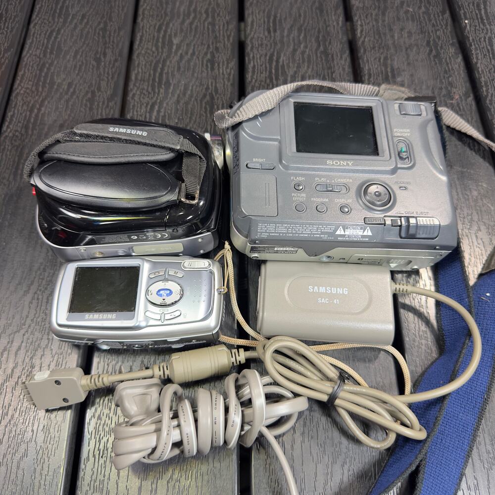 Camera Lot Samsung Sony Digital Camcorder Digimax FD Mavica Untested As-Is Parts - Picture 12 of 13
